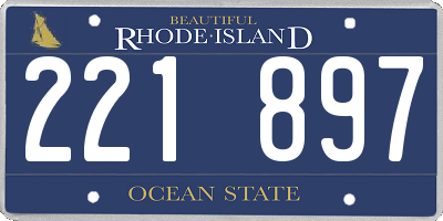 RI license plate 221897