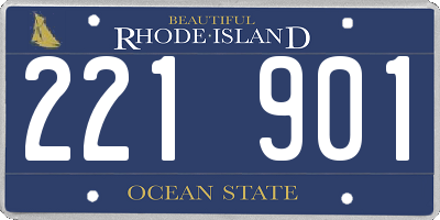 RI license plate 221901