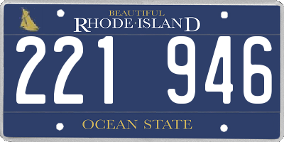 RI license plate 221946