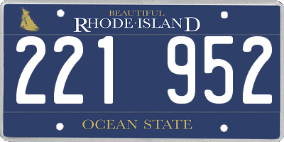 RI license plate 221952