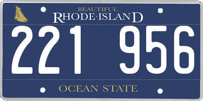 RI license plate 221956