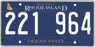 RI license plate 221964