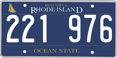 RI license plate 221976