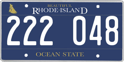 RI license plate 222048