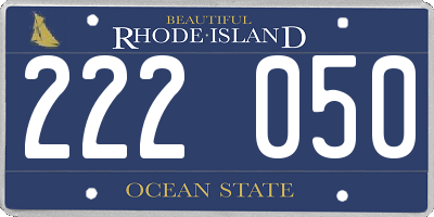 RI license plate 222050