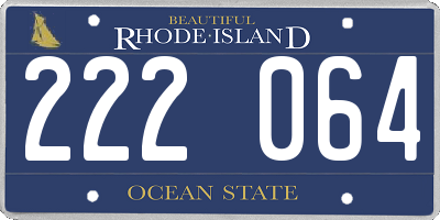 RI license plate 222064
