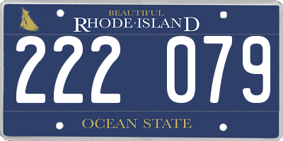 RI license plate 222079