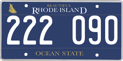 RI license plate 222090