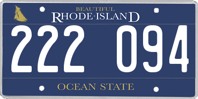 RI license plate 222094