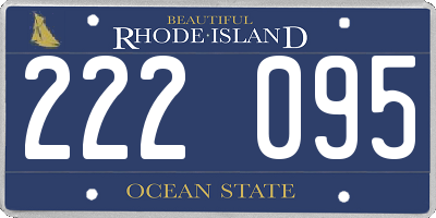 RI license plate 222095