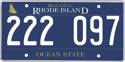 RI license plate 222097