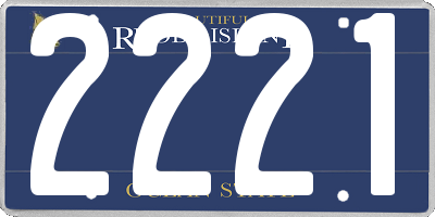 RI license plate 2221