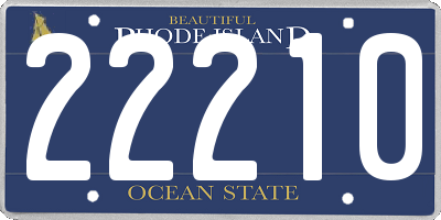RI license plate 22210