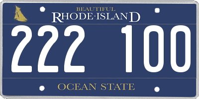 RI license plate 222100
