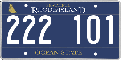RI license plate 222101