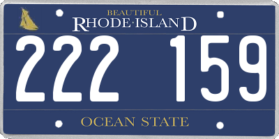 RI license plate 222159