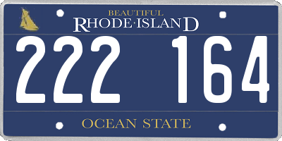 RI license plate 222164