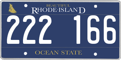 RI license plate 222166