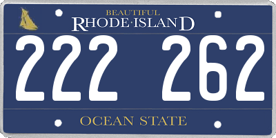 RI license plate 222262