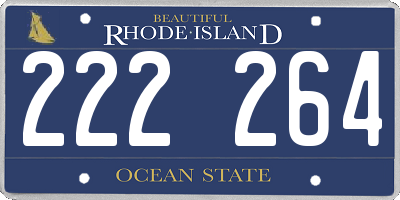 RI license plate 222264