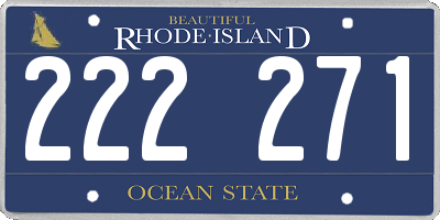 RI license plate 222271