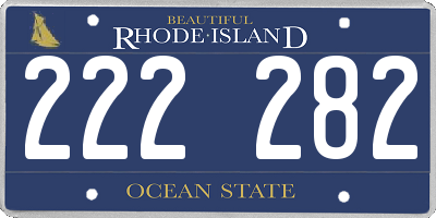 RI license plate 222282
