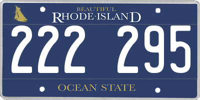 RI license plate 222295