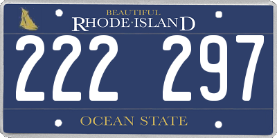 RI license plate 222297