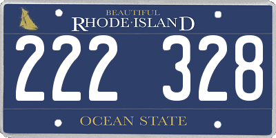 RI license plate 222328
