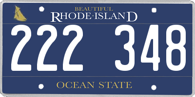 RI license plate 222348