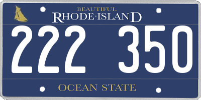 RI license plate 222350
