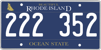 RI license plate 222352