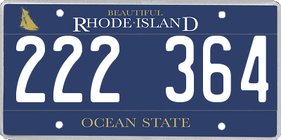 RI license plate 222364