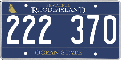 RI license plate 222370