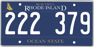 RI license plate 222379