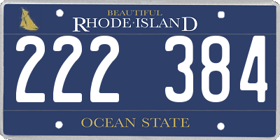 RI license plate 222384