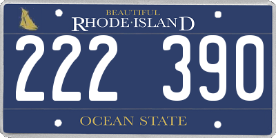 RI license plate 222390