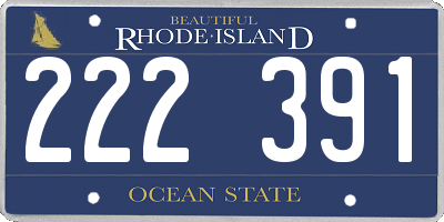 RI license plate 222391