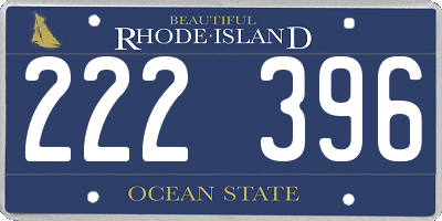 RI license plate 222396