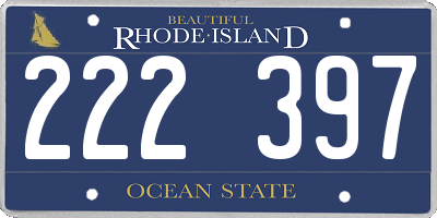 RI license plate 222397