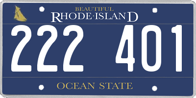 RI license plate 222401