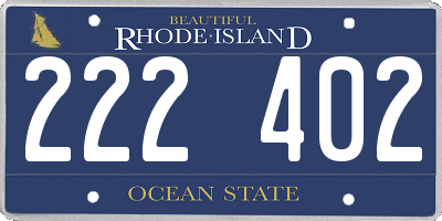 RI license plate 222402