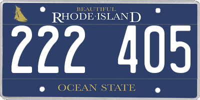RI license plate 222405