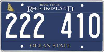 RI license plate 222410