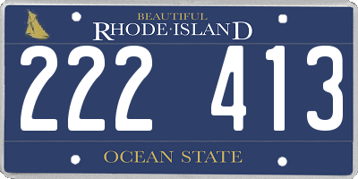 RI license plate 222413
