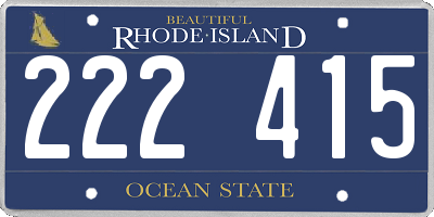 RI license plate 222415