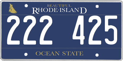 RI license plate 222425