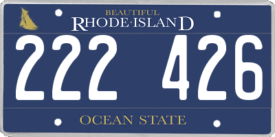 RI license plate 222426