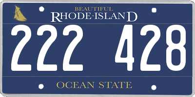 RI license plate 222428