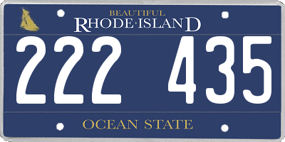 RI license plate 222435